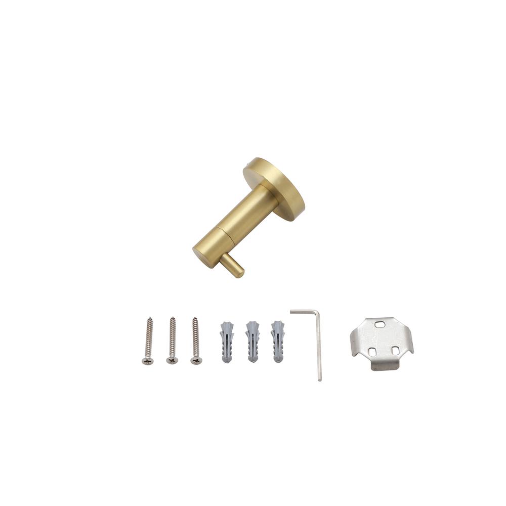 Freya 4-Piece Bathroom Hardware Set in Brushed Gold. Picture 9