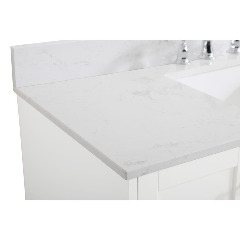 48 inch Single Bathroom Vanity in White with Backsplash. Picture 13