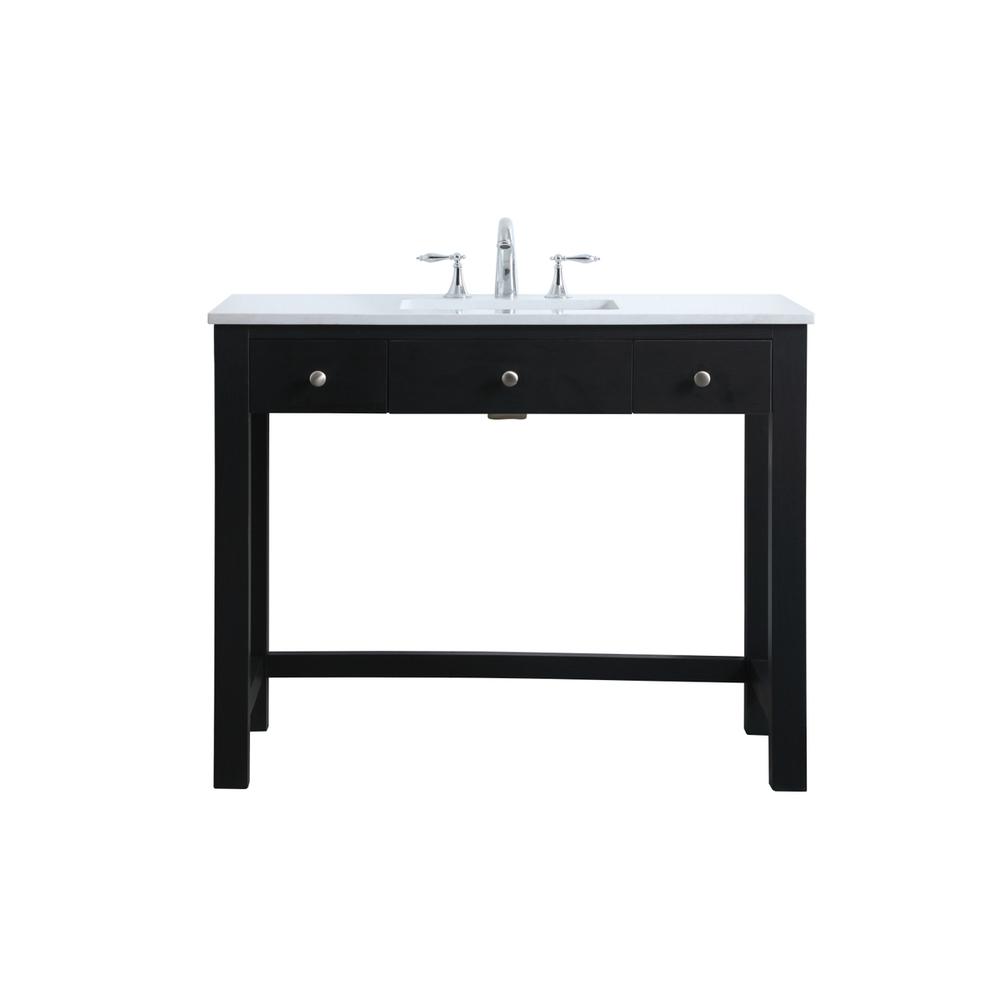 42 Inch ADA Compliant Bathroom Vanity In Black. Picture 1