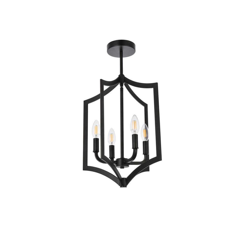 Kiera 4 lights pendant in black. Picture 6