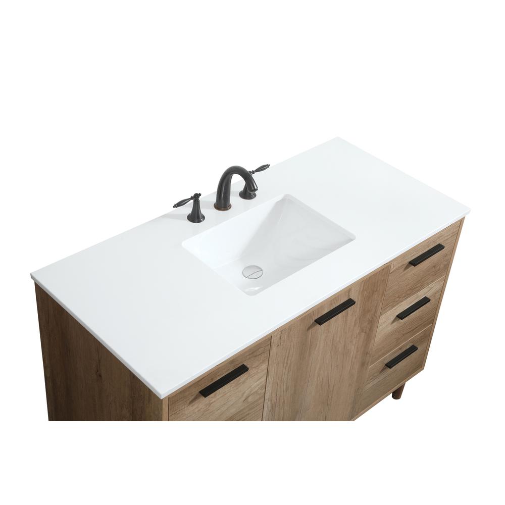 48 inch Single bathroom vanity in natural oak. Picture 10
