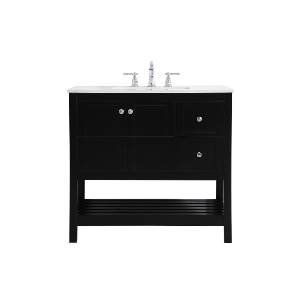 36 inch Single Bathroom Vanity in Black. Picture 1