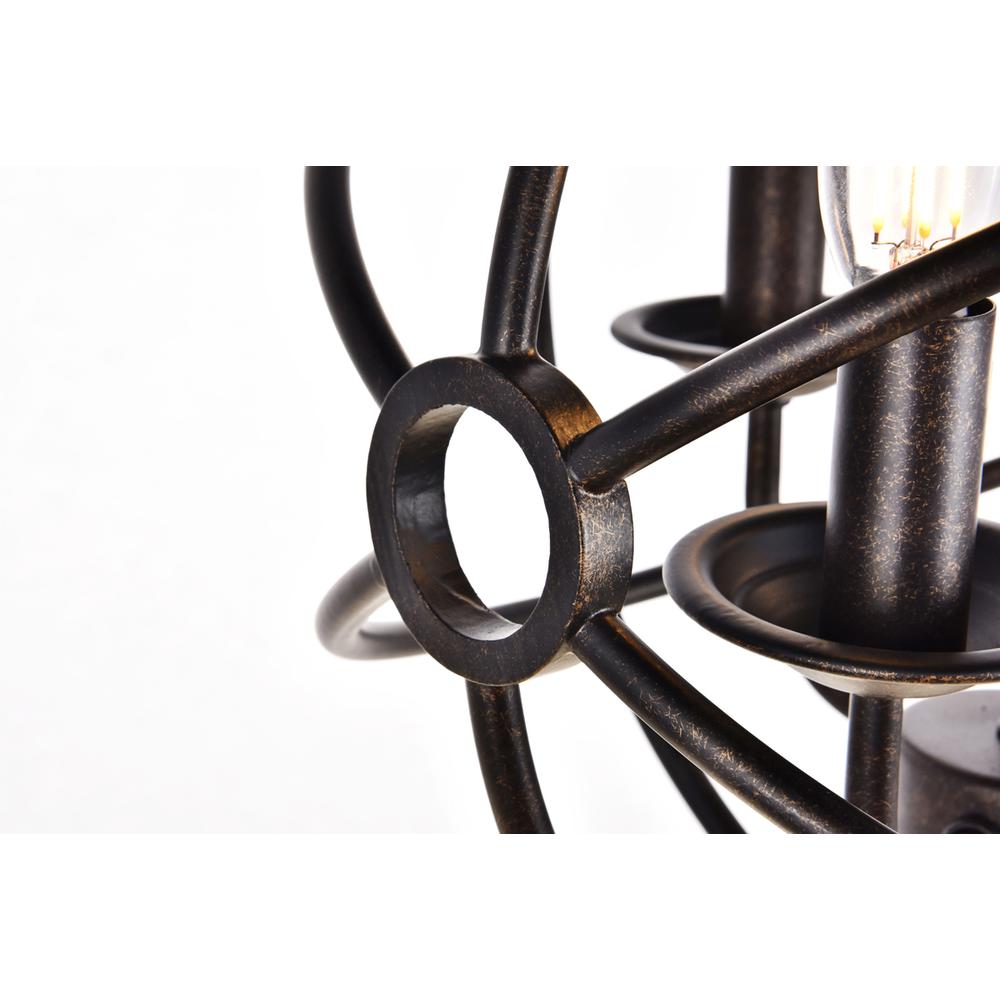 Octavia Collection Pendant D14 H15 Lt:3 Dark brown Finish. Picture 6