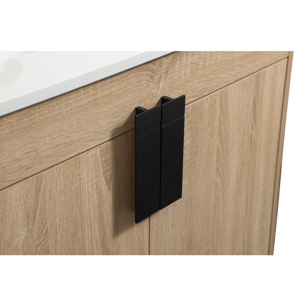 30 inch Single bathroom vanity in mango wood with backsplash. Picture 12