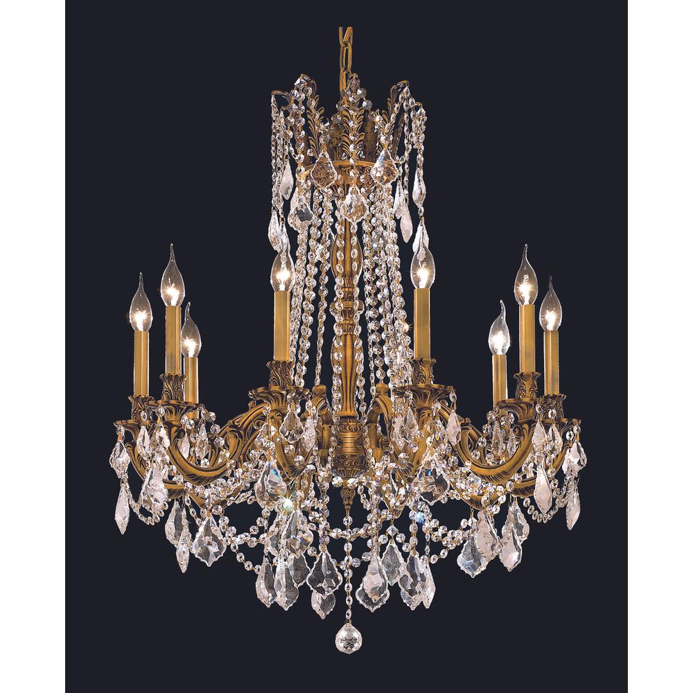 Rosalia 10 light French Gold Chandelier Clear Royal Cut Crystal. Picture 1