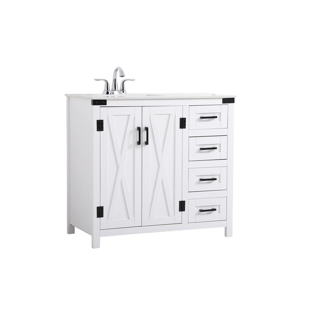 36 inch bathroom vanity in White. Picture 6