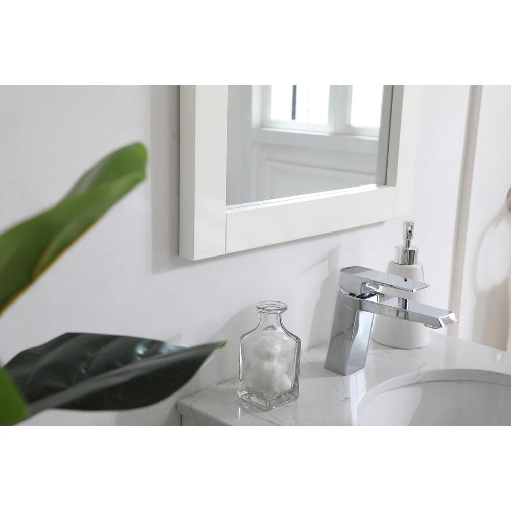 Aqua rectangle vanity mirror 18 inch in White. Picture 4