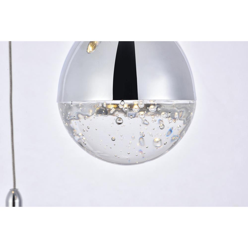 Amherst Collection LED 3-light chandelier 12in x 9in chrome finish. Picture 3