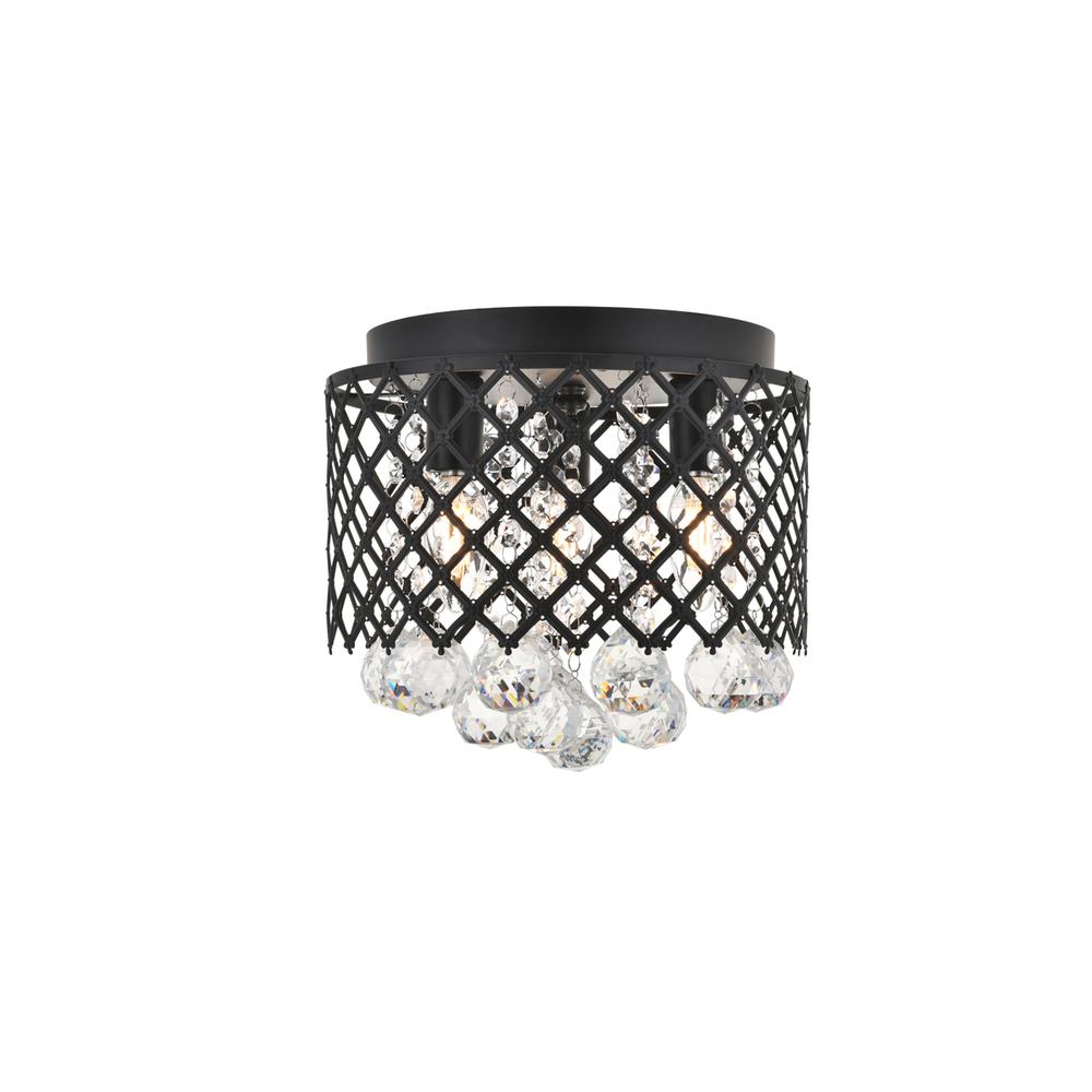 Tully 3 light Matte Black Flush Mount. Picture 1