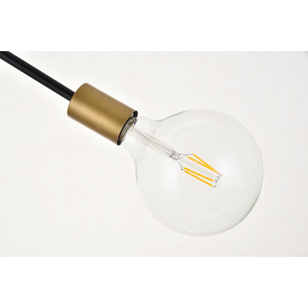 Nolan 6 Light matte black Pendant. Picture 5