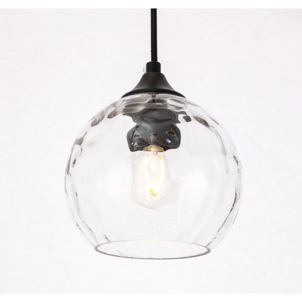 Cashel 1 light Black and Clear glass pendant. Picture 9