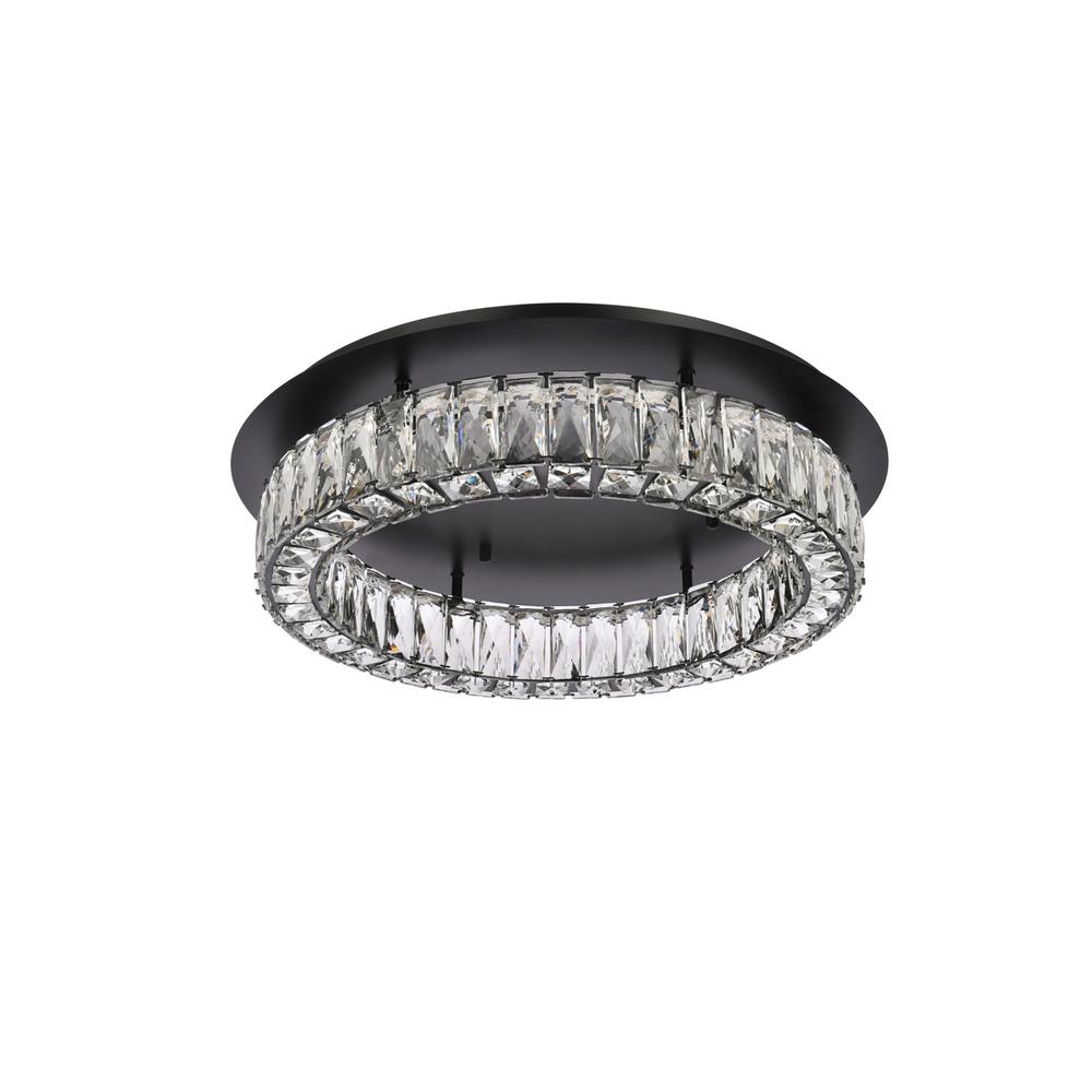 Monroe 22 inch LED Single flush mount in black. Picture 6