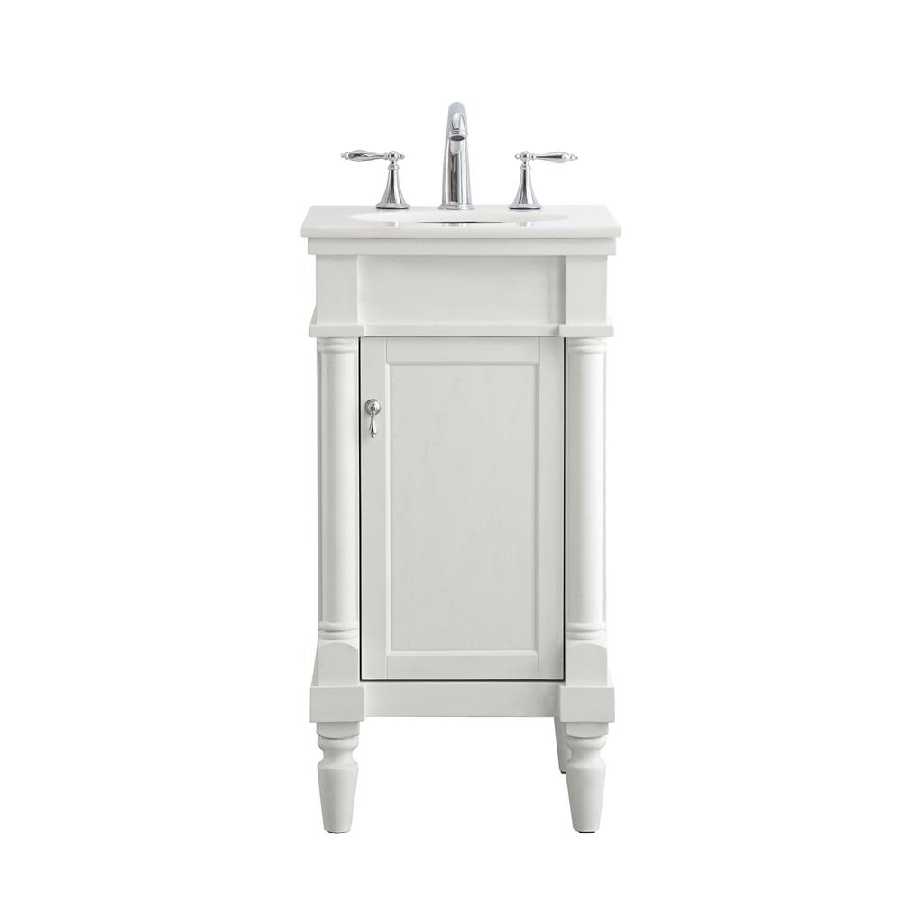 18 inch Single Bathroom vanity in antique white. Picture 1