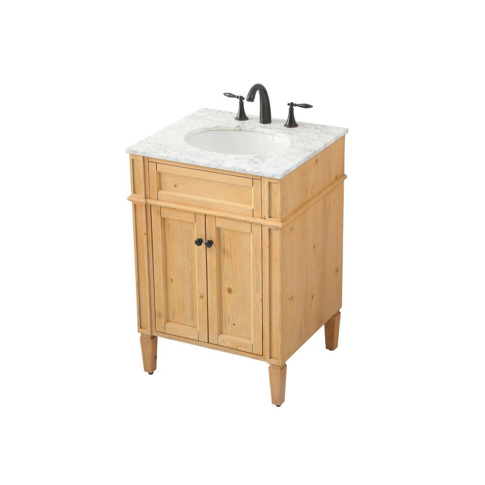 24 inch Single bathroom vanity in natural wood. Picture 8
