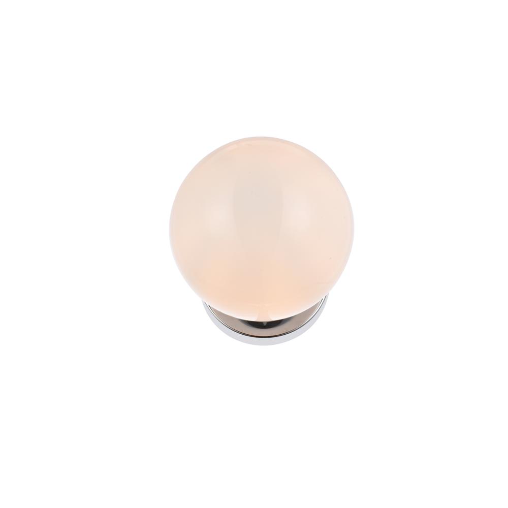 Mimi six inch dual flush mount and bath sconce in chrome with frosted glass. Picture 2