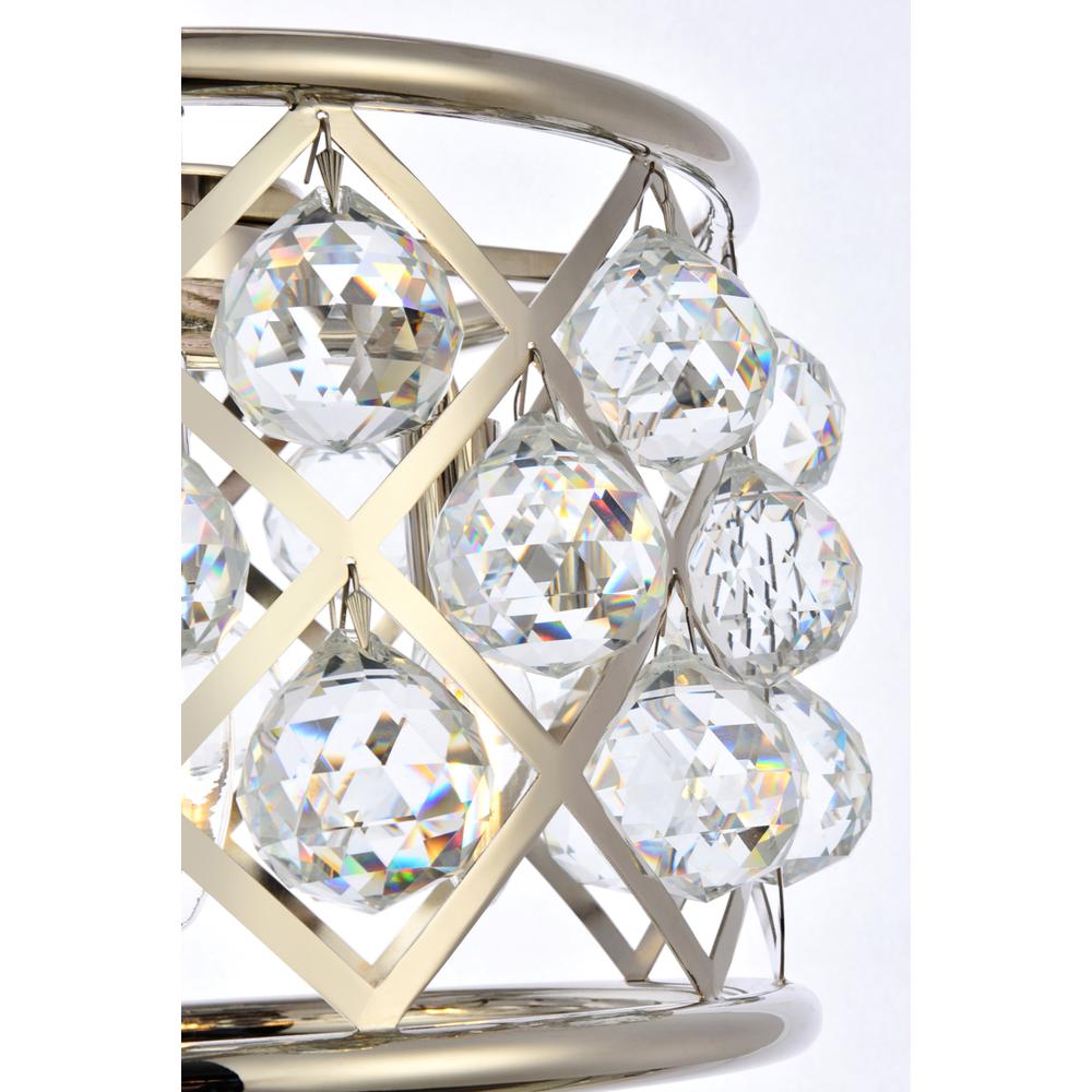 Madison 3 light polished Nickel Pendant Clear Royal Cut Crystal. Picture 3