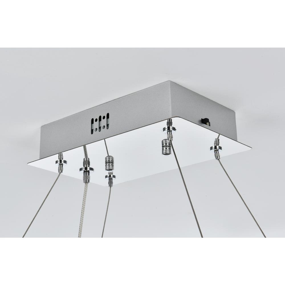 Bowen 42 inch Adjustable LED Chandelier in Chrome. Picture 7