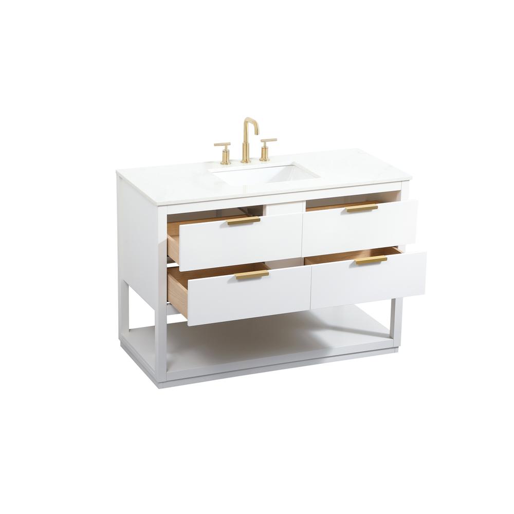 48 inch Single bathroom vanity in white. Picture 9