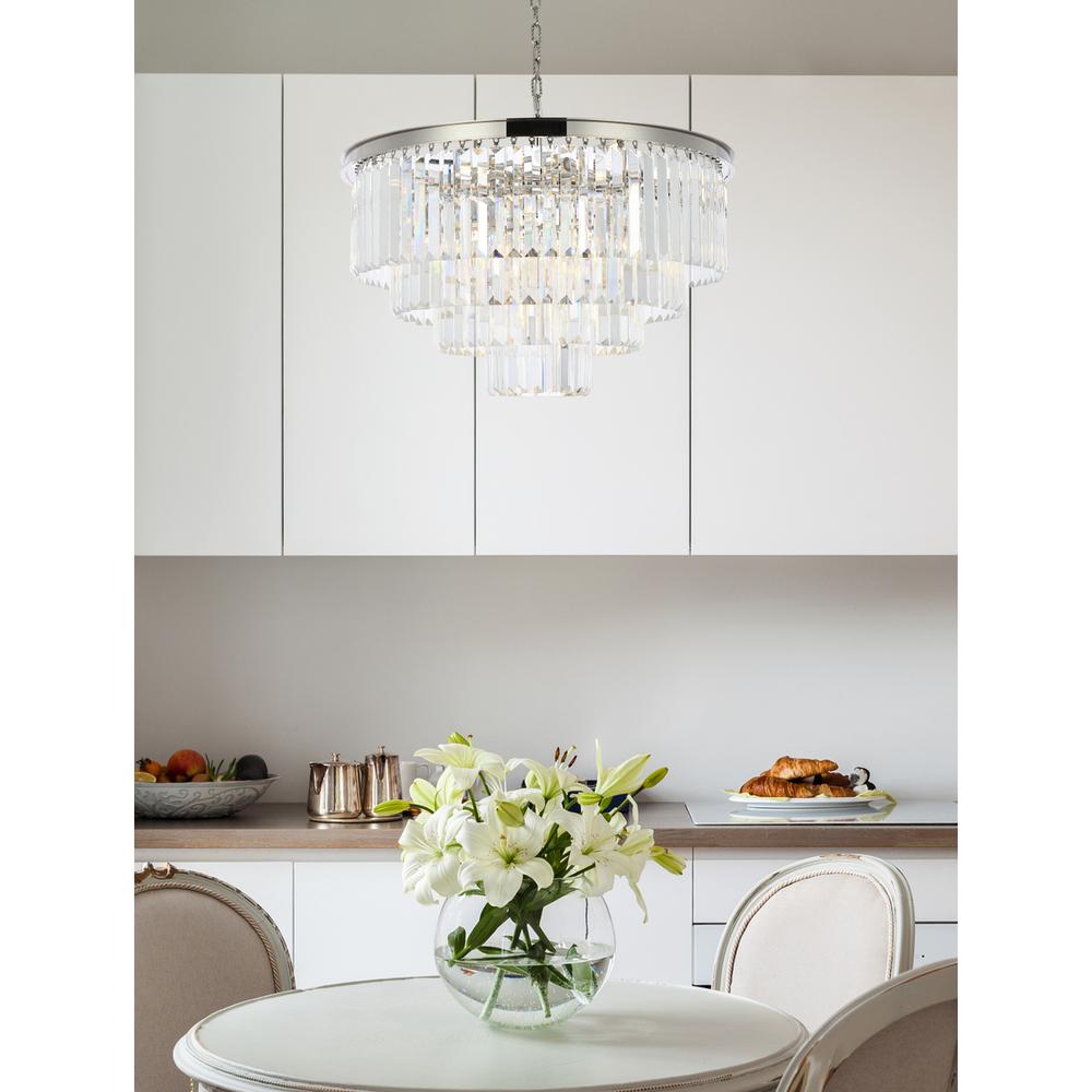 Sydney 17 light polished nickel Chandelier Clear Royal Cut Crystal. Picture 8