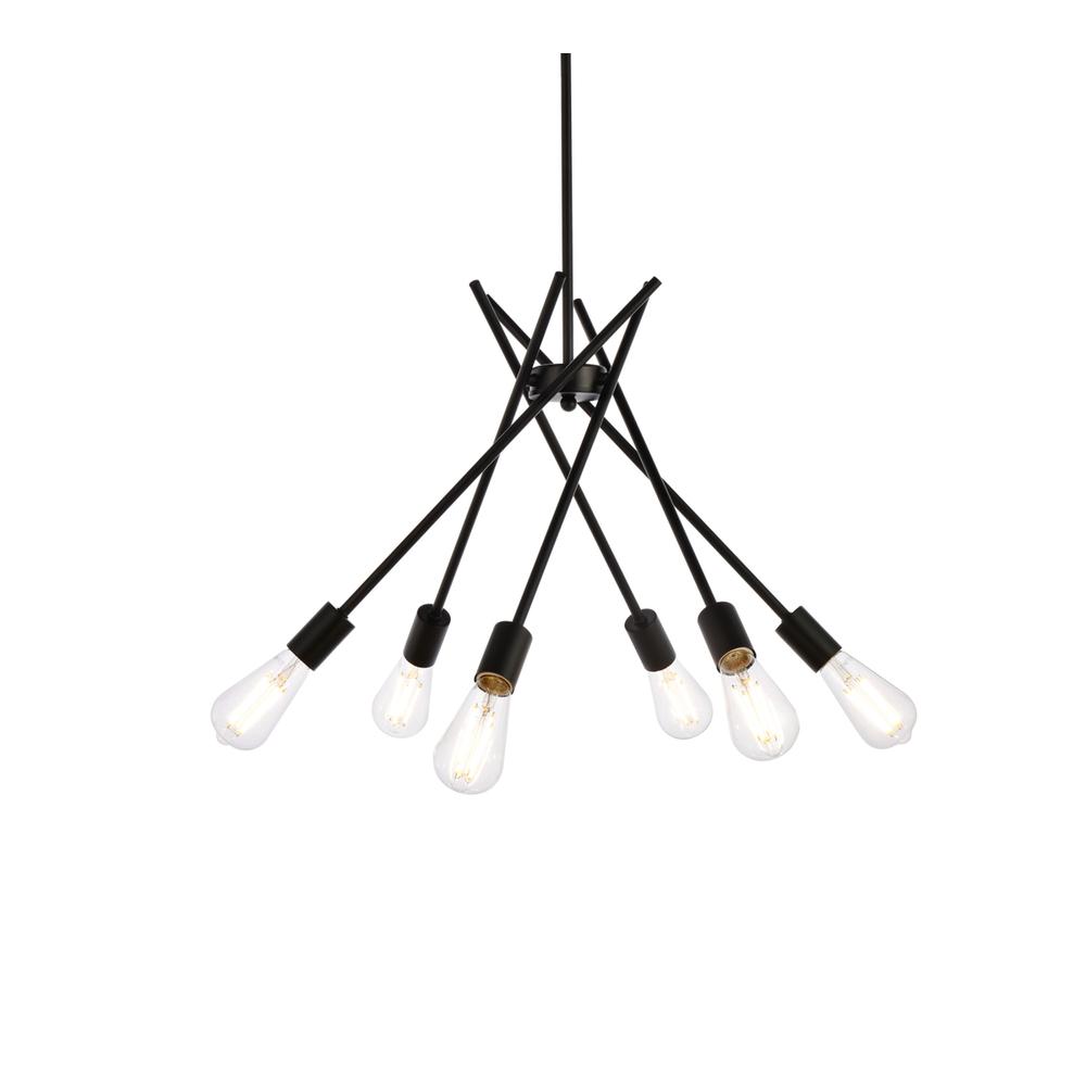 Lucca 23 inch pendant in black. Picture 2