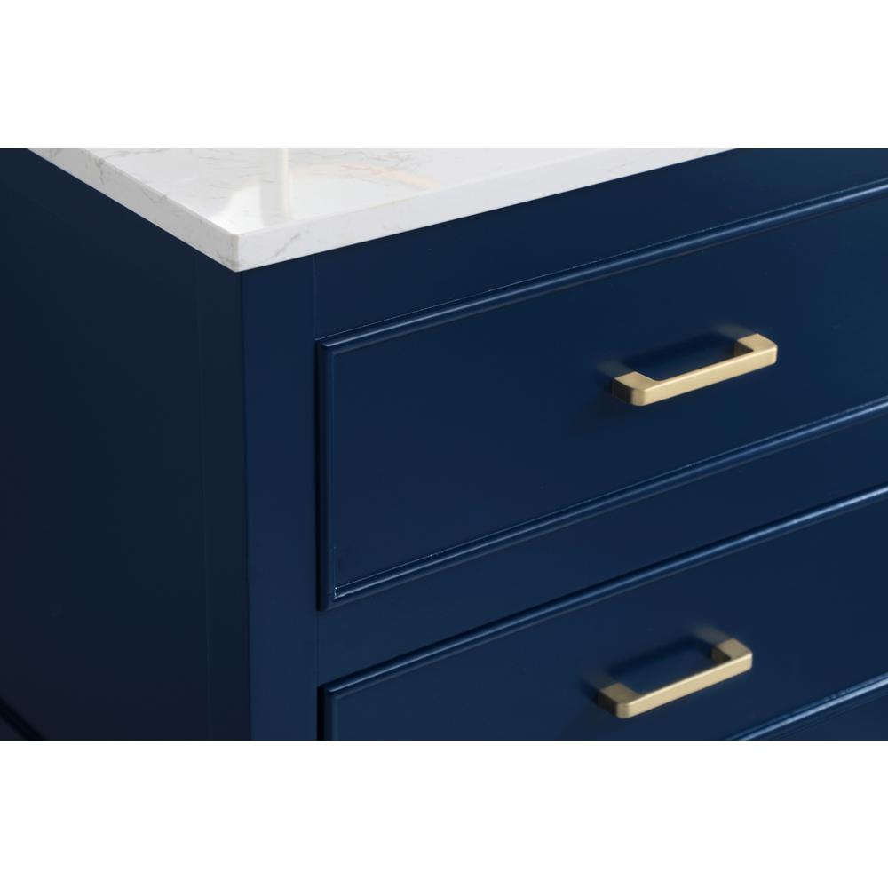 24 inch Single Bathroom Vanity in Blue. Picture 5