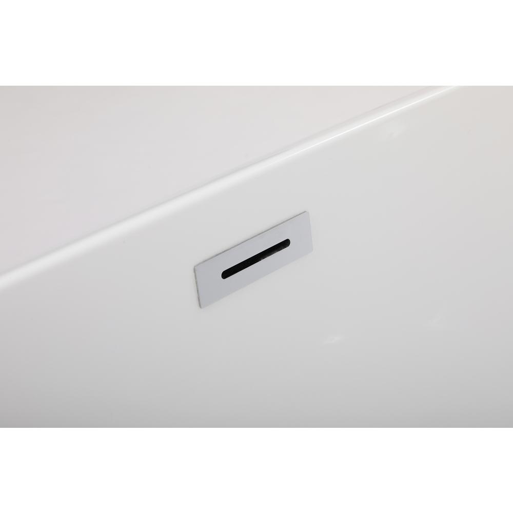 59 inch soaking bathtub in glossy white. Picture 10