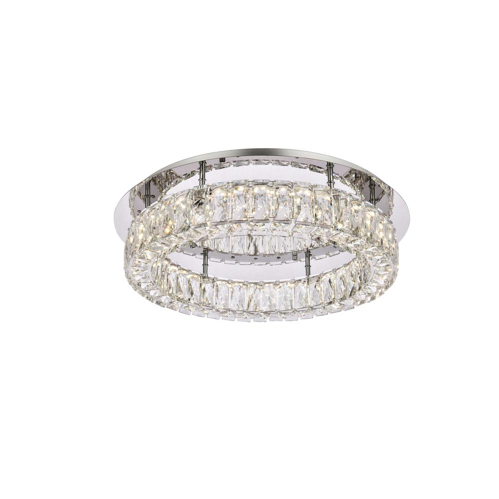 Monroe 22 inch LED Single flush mount in chrome. Picture 2