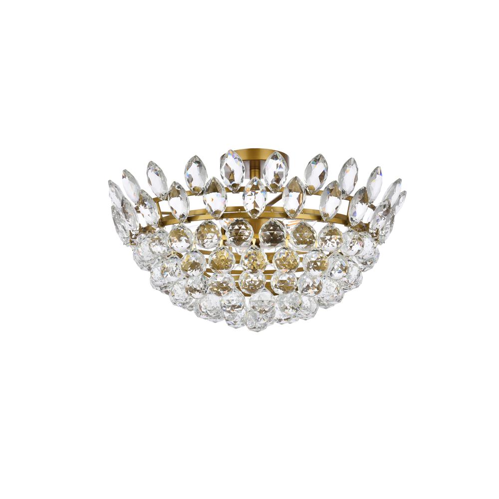 Emilia 20 inch flush mount in brass. Picture 6