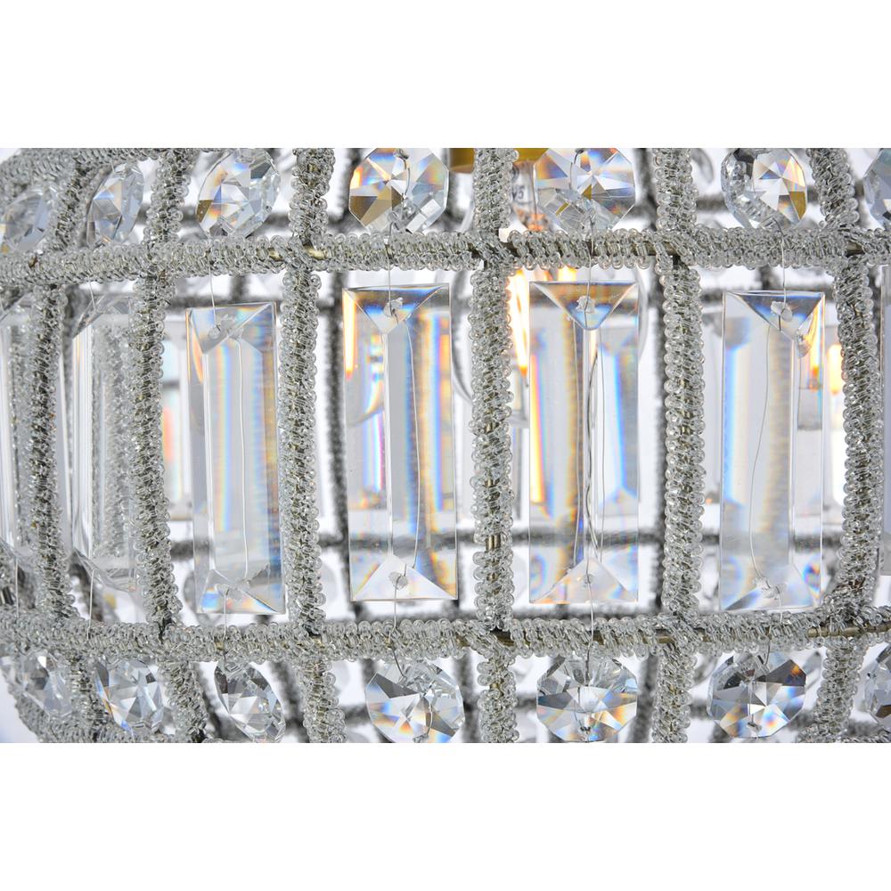 Olivia 1 light French Gold Pendant Clear Royal Cut Crystal. Picture 5