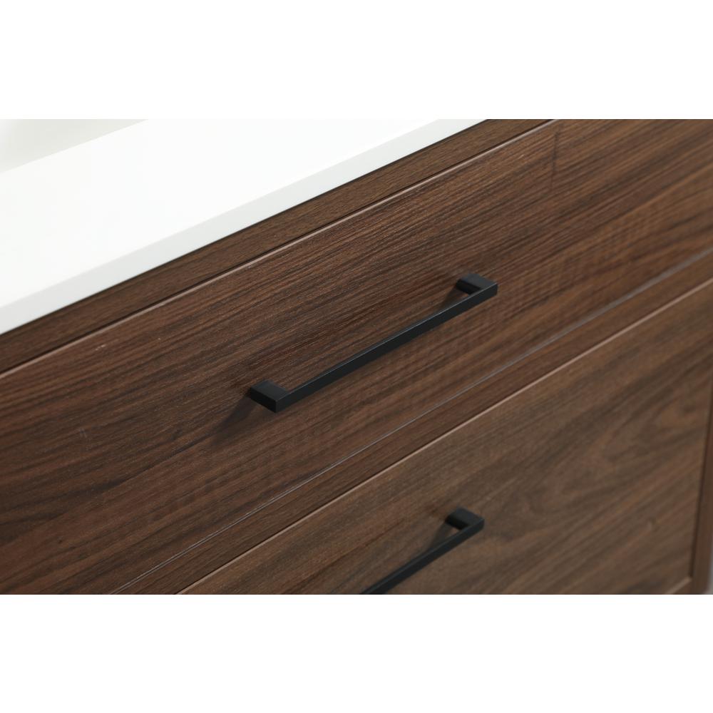 36 inch Single bathroom vanity in walnut with backsplash. Picture 12