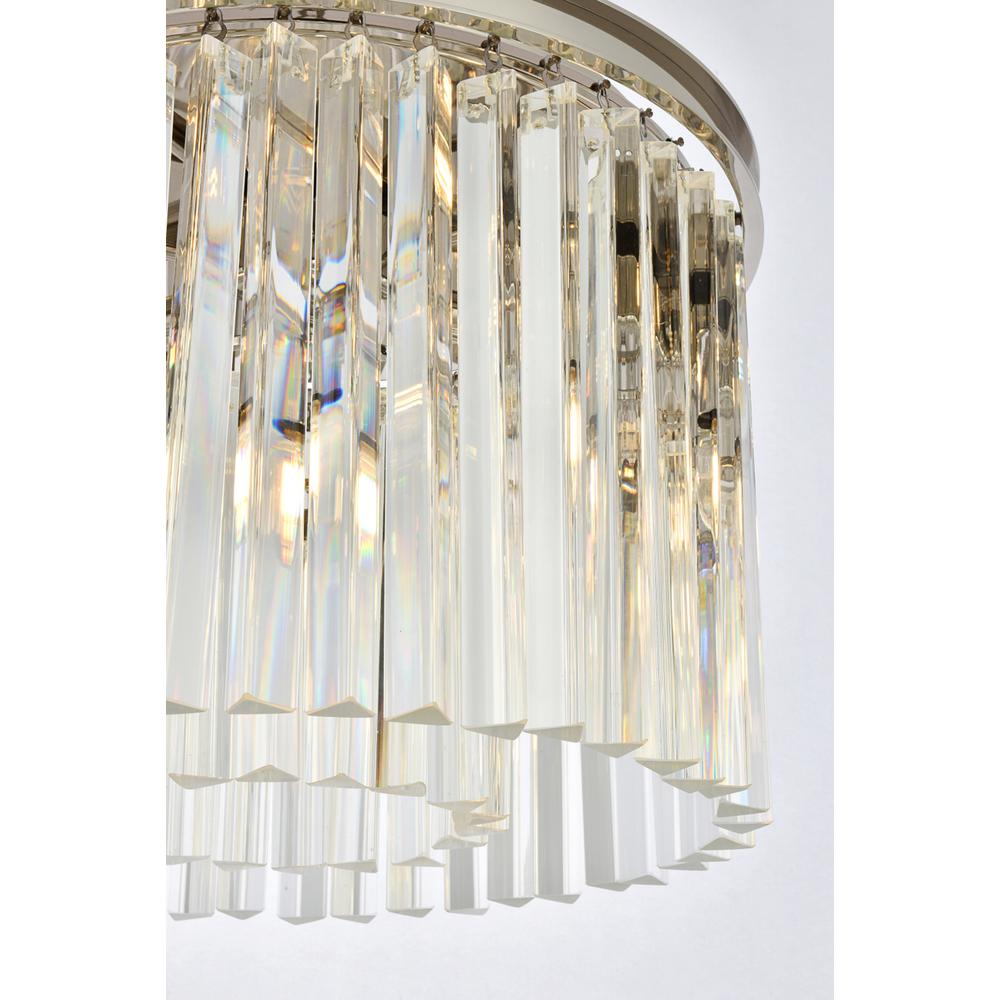 Sydney 6 light polished nickel Pendant Clear Royal Cut Crystal. Picture 5