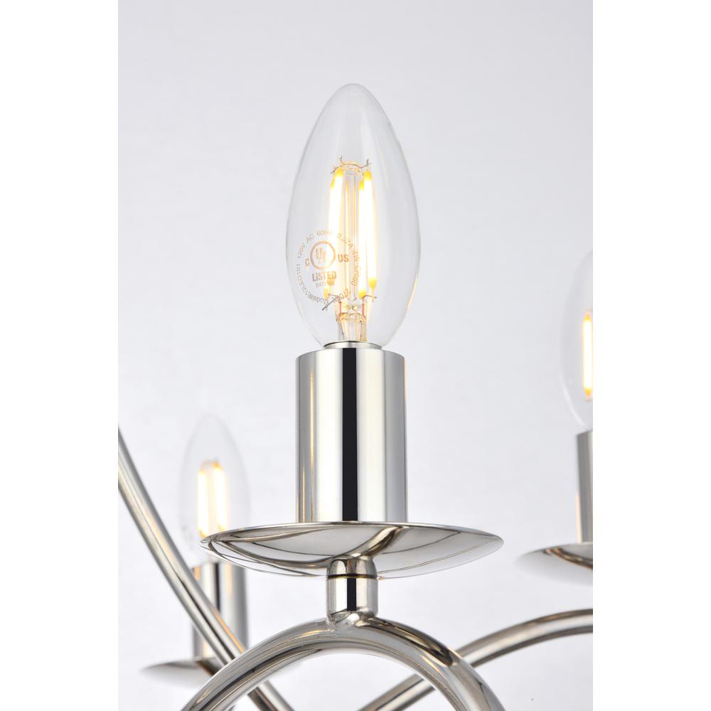 Lyndon 6 light polished Nickel Pendant. Picture 3