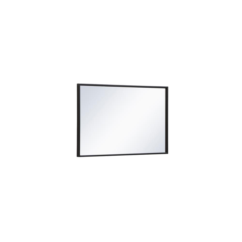 Metal frame rectangle mirror 18x28 inch in black. Picture 7
