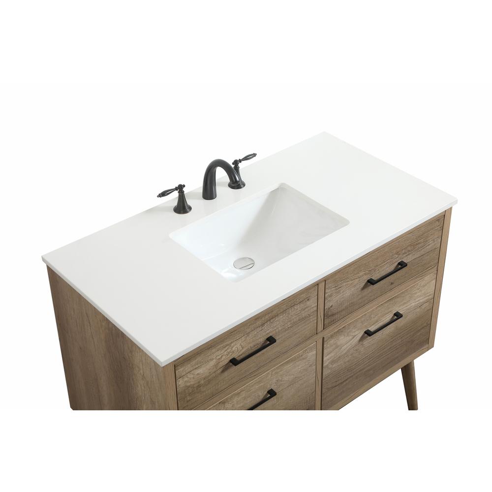 42 inch Single bathroom vanity in natural oak. Picture 10