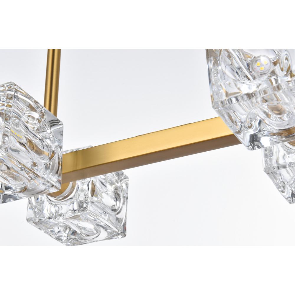 Lyra 30 inch Pendant Light in Satin Gold. Picture 4