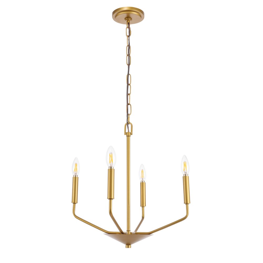 Enzo 4 Light Brass Pendant. Picture 3