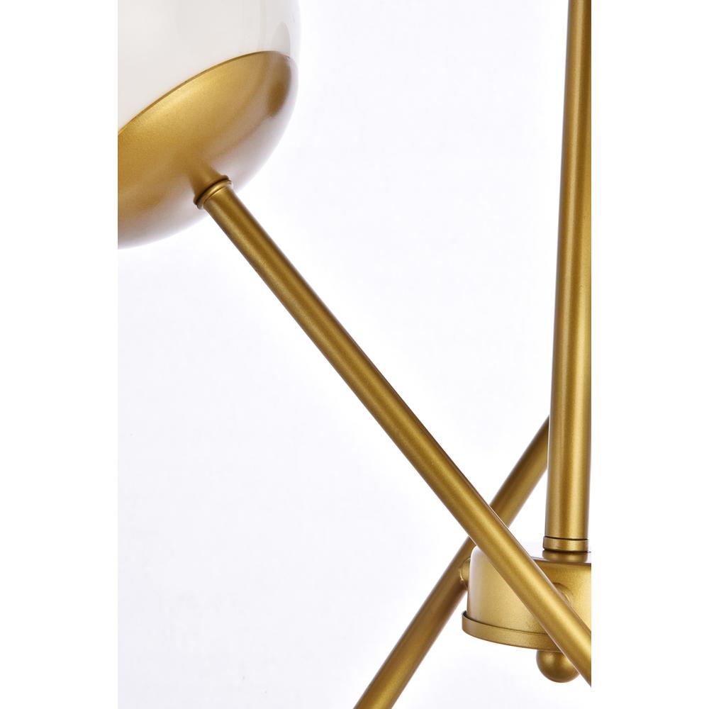Axl 24 inch pendant in brass with white shade. Picture 5