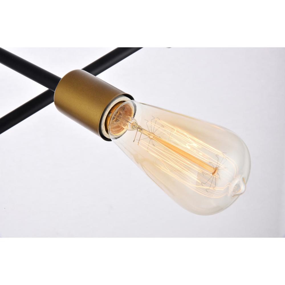 Axel 6 Lights Black Pendant. Picture 4