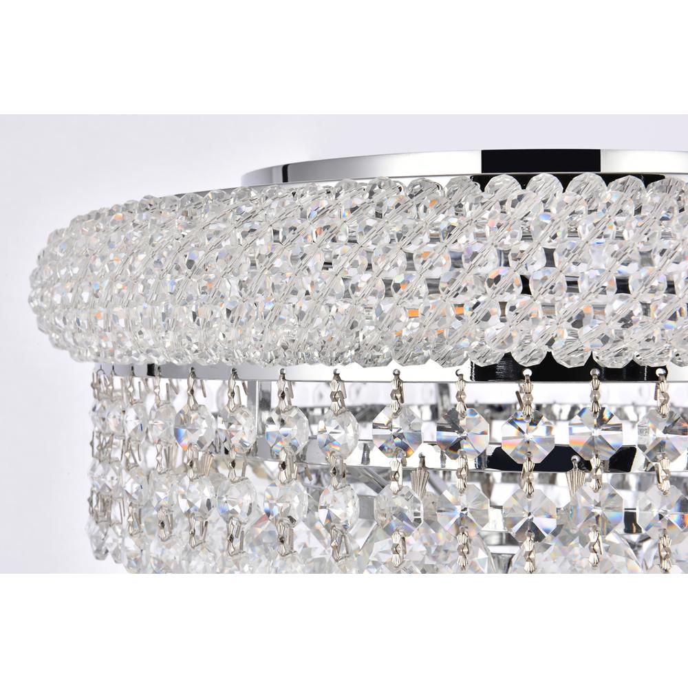 Primo 6 light Chrome Flush Mount Clear Royal Cut Crystal. Picture 4