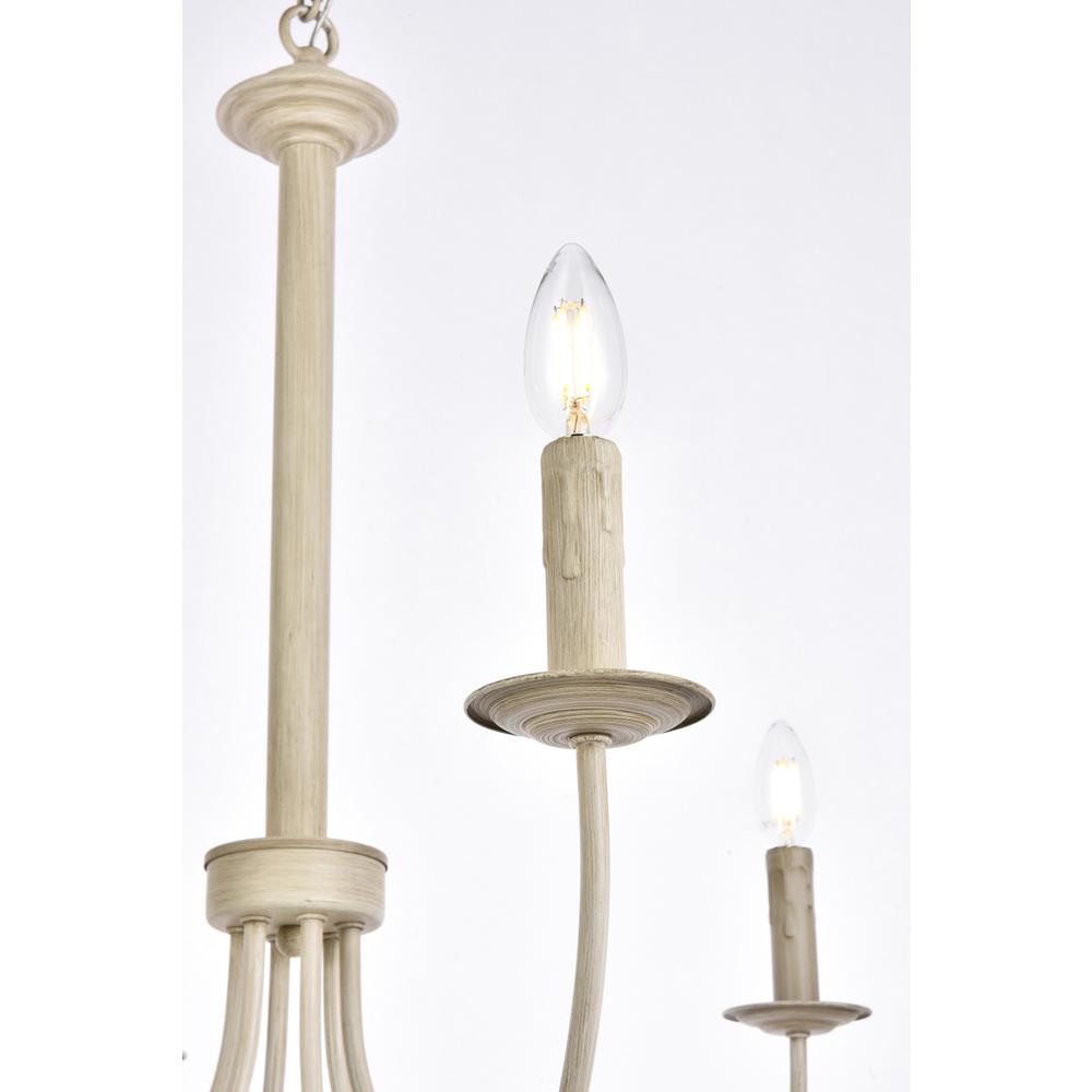 Brielle 6 lights pendant in weathered dove. Picture 5