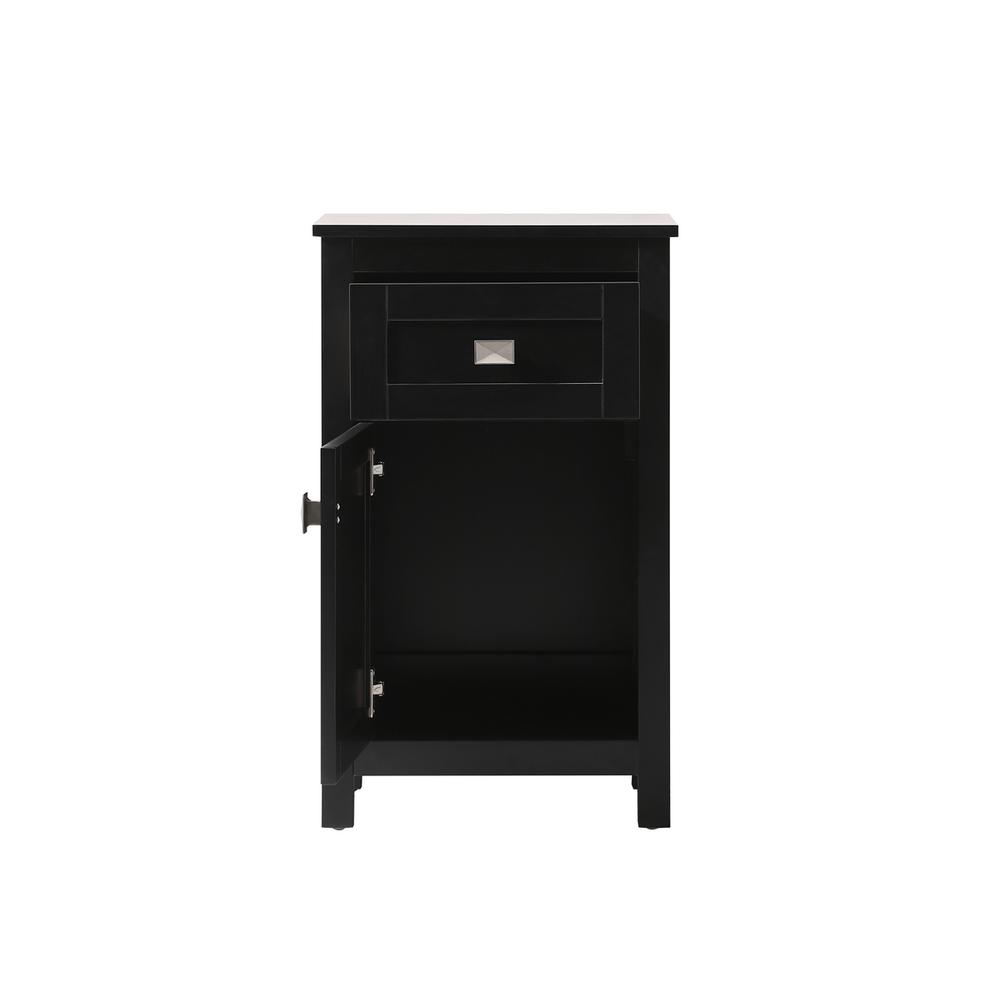 18 Inch Wide Bathroom Storage Freedstanding Cabinet In Black. Picture 4