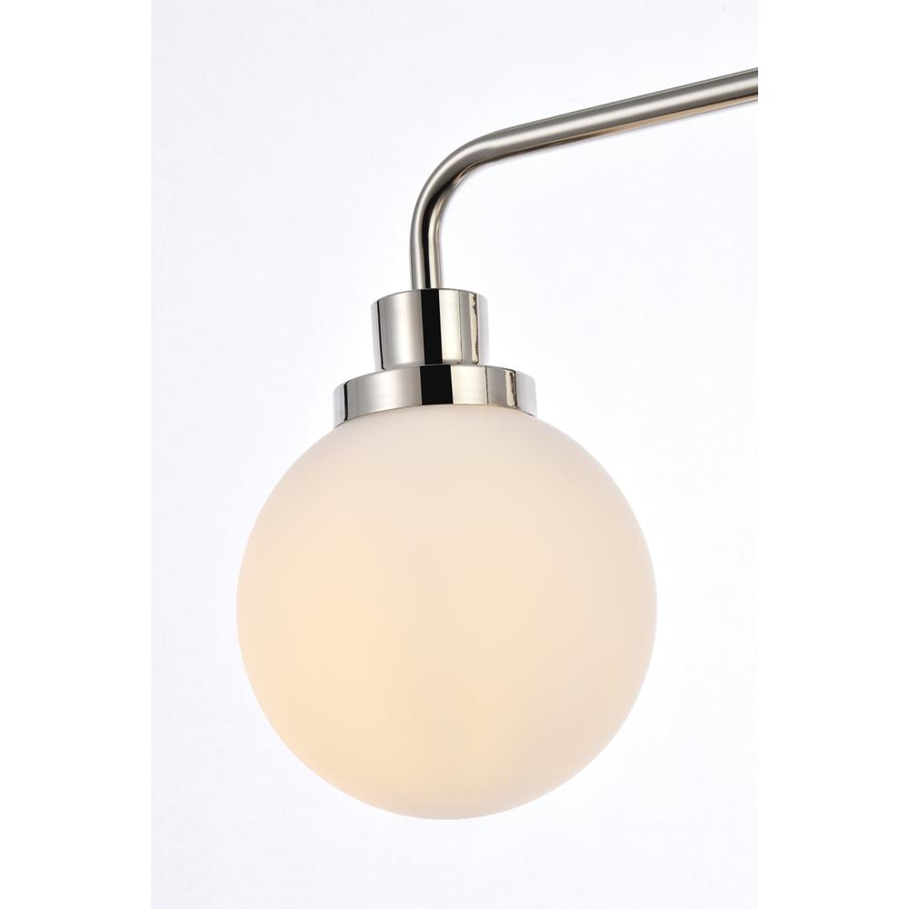 Hanson 4 lights bath sconce in polished nickel with frosted shade. Picture 3