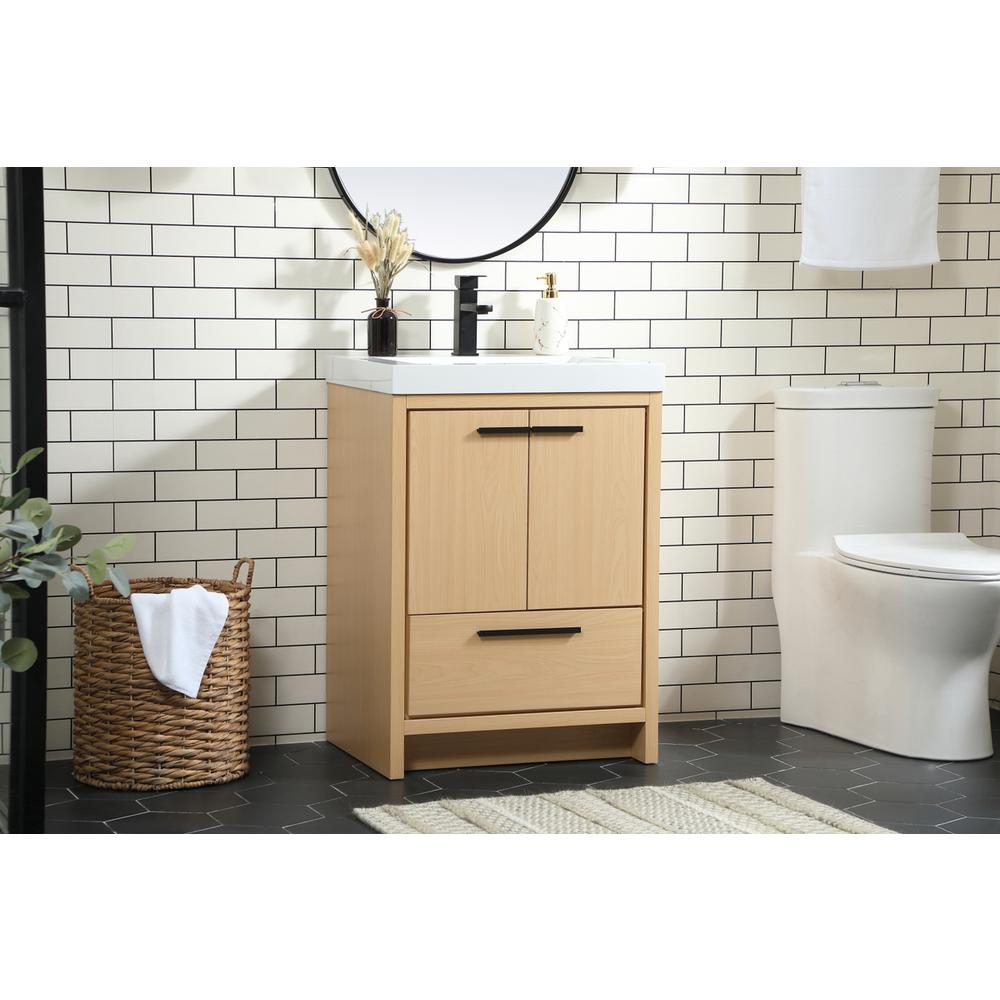 24 inch Single bathroom vanity in Maple. Picture 2