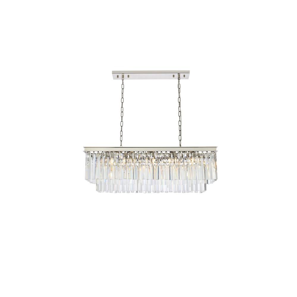 Sydney 12 light polished nickel Chandelier Clear Royal Cut Crystal. Picture 1