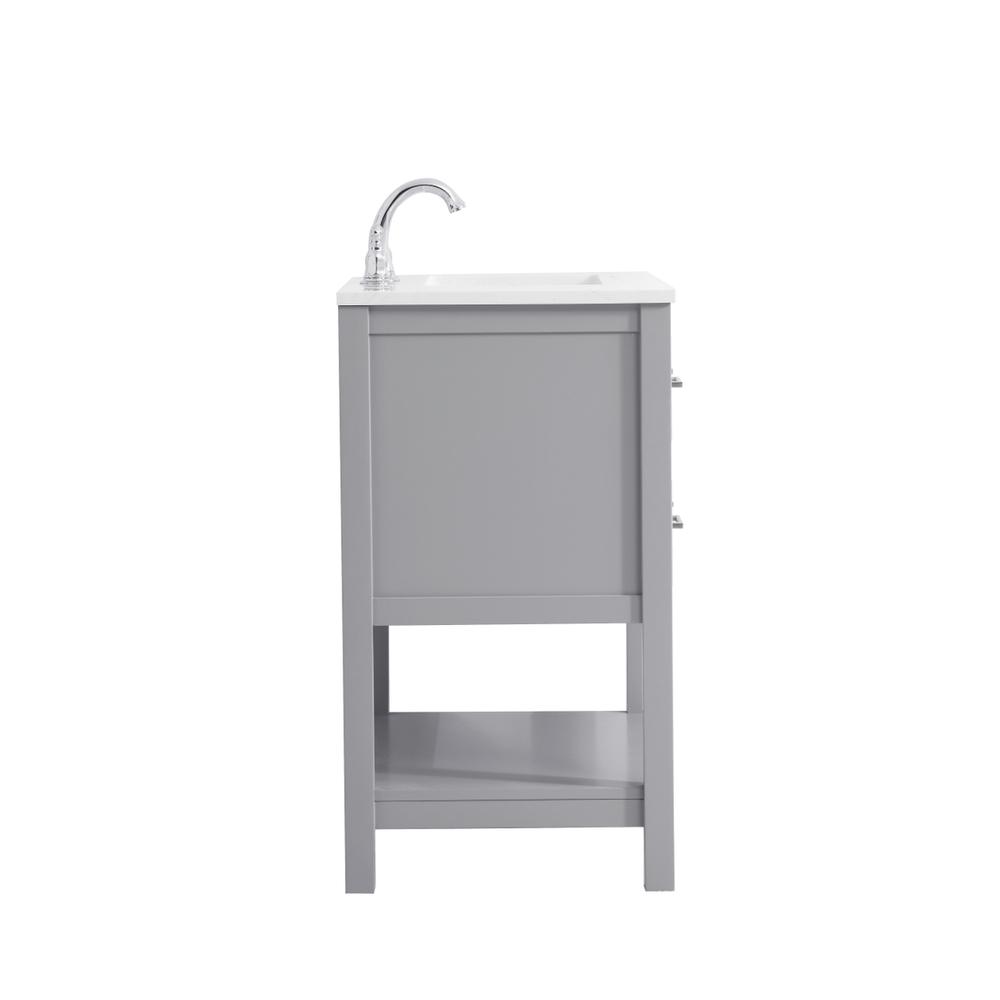 30 inch Single Bathroom Vanity in Grey. Picture 13