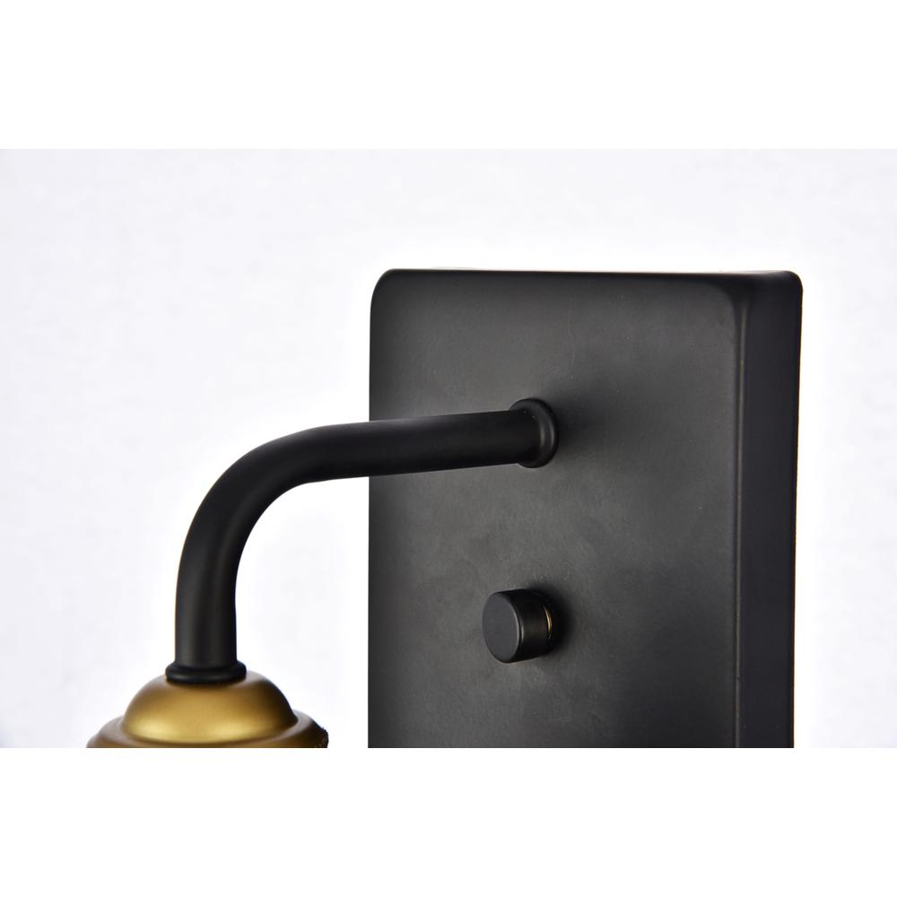 Anders Collection Wall Sconce D7.1 H8.3 Lt:1 Black and Brass Finish. Picture 4