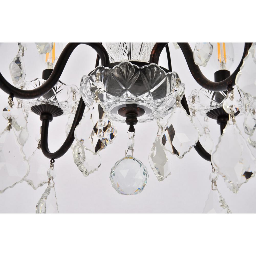 St. Francis 4 light Dark Bronze Pendant Clear Royal Cut Crystal. Picture 3