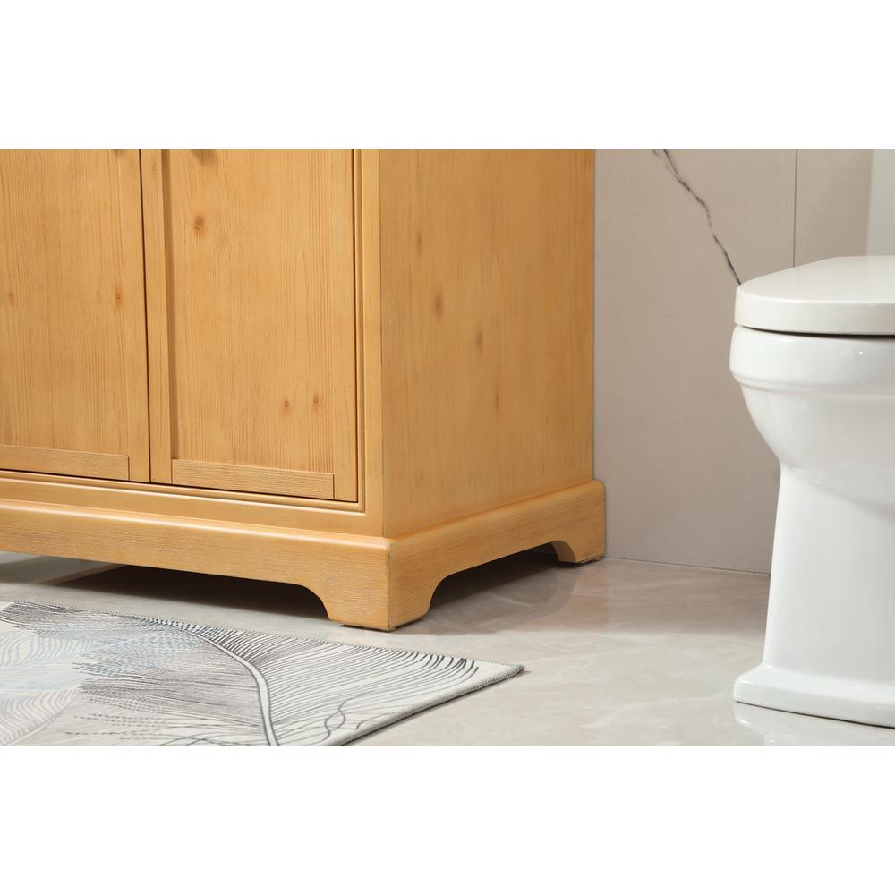 30 inch Single bathroom vanity in natural wood. Picture 6
