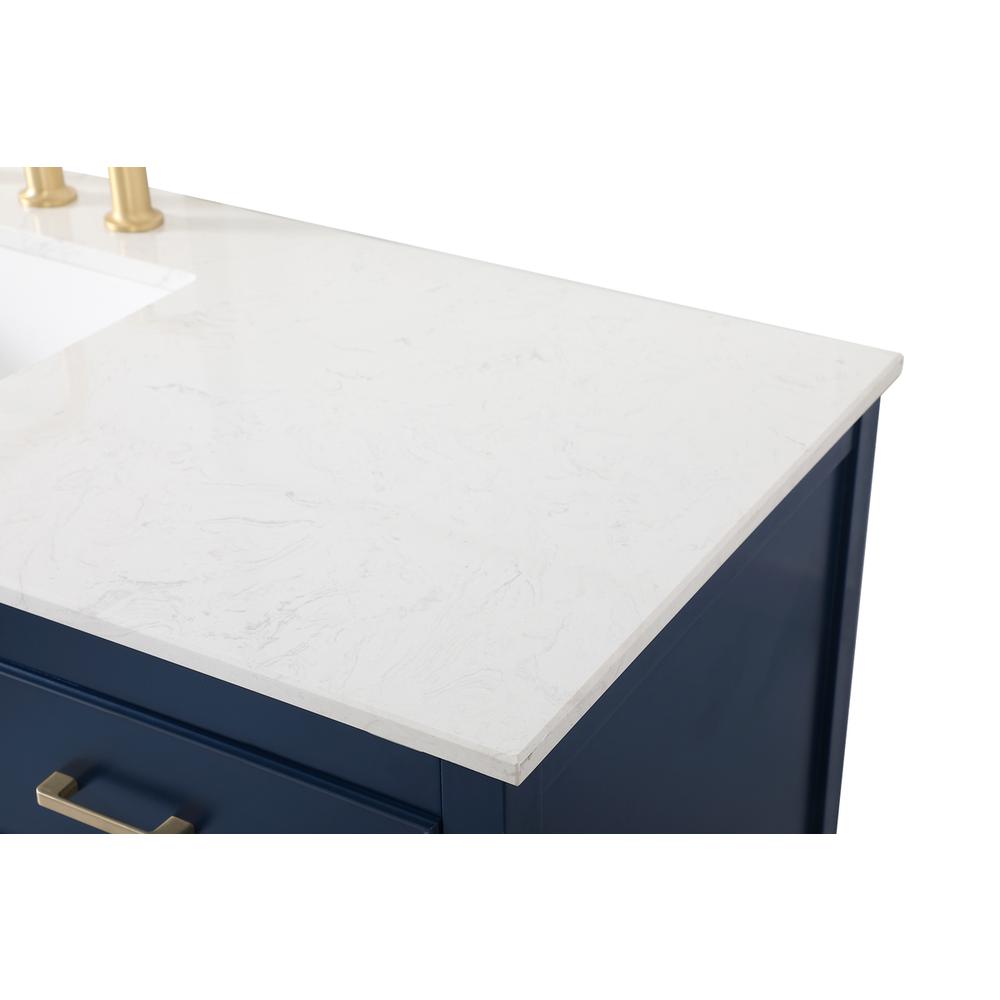 60 inch Single bathroom vanity in blue. Picture 11