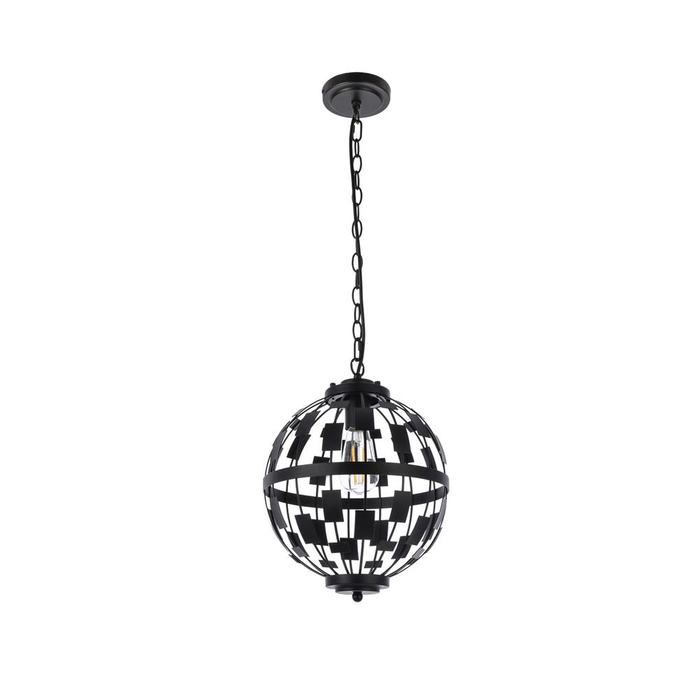 Levante 1 light pendant in black. Picture 6